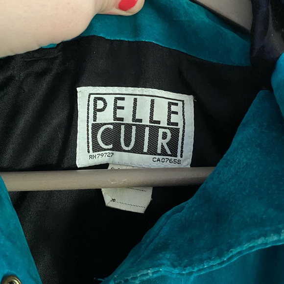 Spring Vintage 80s Turquoise Suede Jacket - S-L - Picture 3 of 8